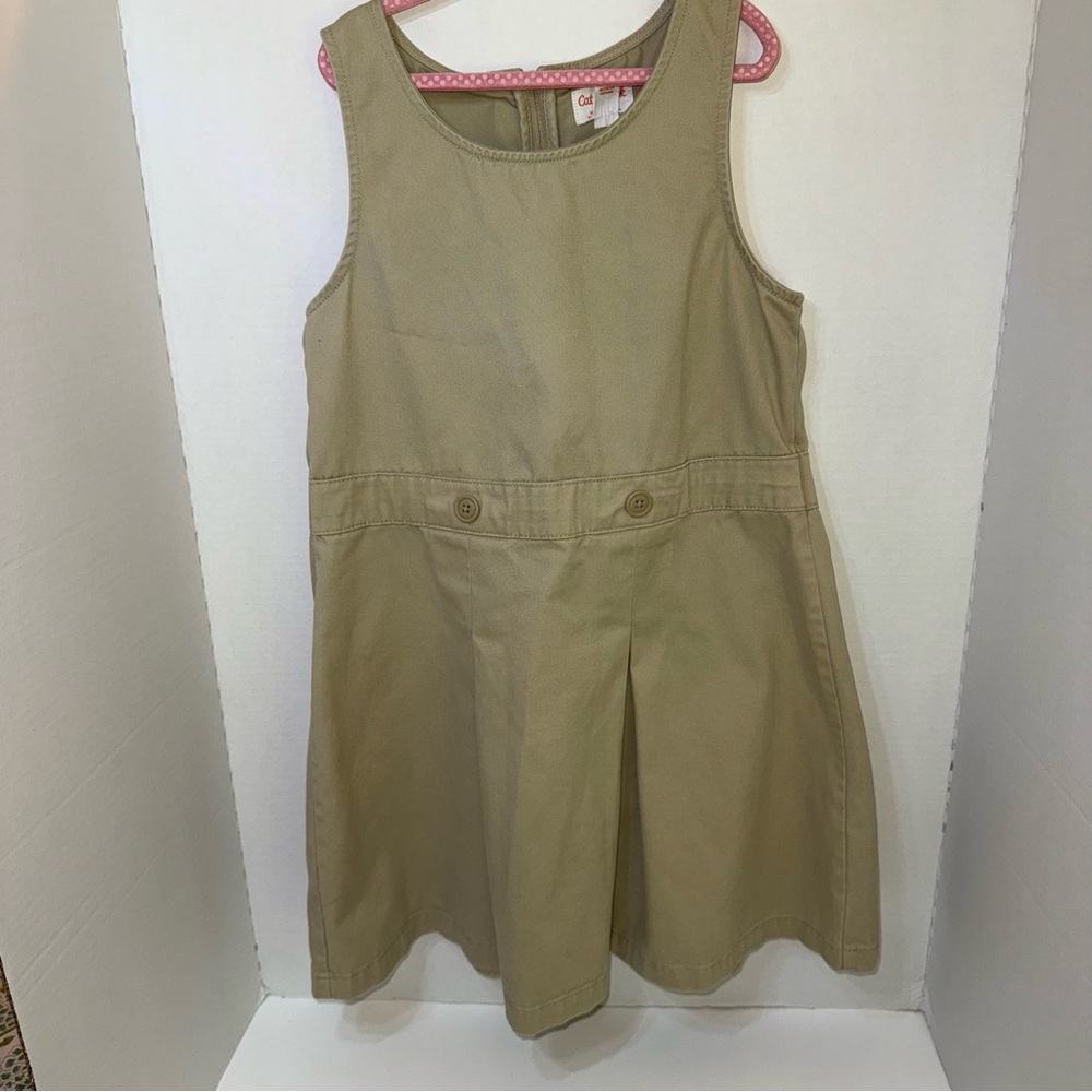 Girls' Sleeveless Uniform Woven Jumper